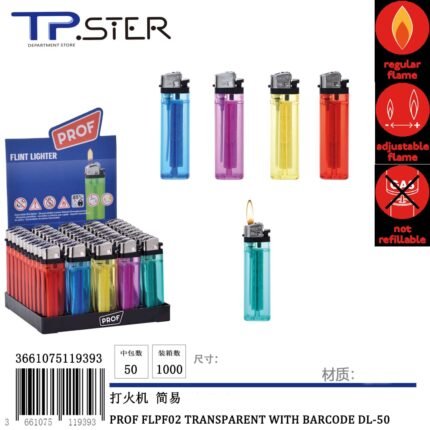 PROF FLPF02 TRANSPARENT WITH BARCODE DL-50