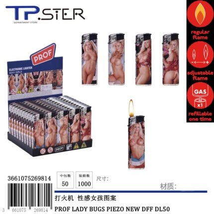 PROF SEXY GIRLS REFILLABLE ELECT LIGHTER DL-50