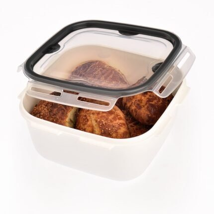 ΤΑΠΕΡ ΜΕ 4 ΑΣΦ. ΤΕΤΡΑΓΩΝΟ ΛΕΥΚΟ M-1466 2400ml 20.5x20.5x10cm