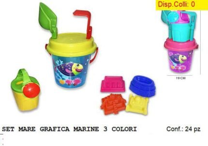 SET MARE GRAFICA MARINE 3 COLORI