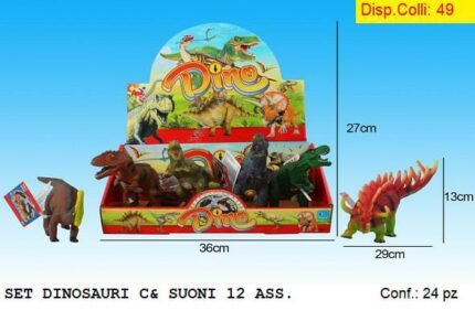 SET DINOSAURI C SUONI 12 ASS.