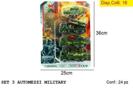 SET 3 AUTOMEZZI MILITARY