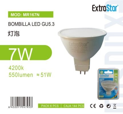 ΛΑΜΠΕΣ LED ΣΠΟΤ ΓΙΑ ΝΤΟΥΙ MR16 7W 4200K