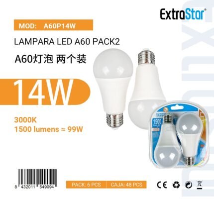 LAMPARA LED A60 14W/E27