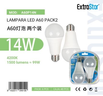 LAMPARA LED A60 14W/E27