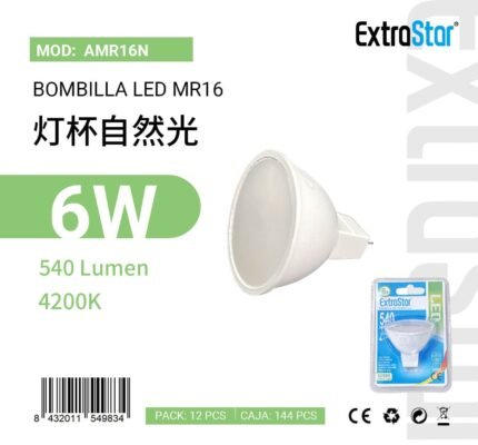 ΛΑΜΠΕΣ LED ΣΠΟΤ ΓΙΑ ΝΤΟΥΙ MR16 6W 4200K