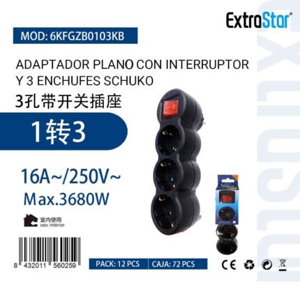 ΠΟΛΥΠΡΙΖΟ 3 ΘΕΣΕΩΝ ΜΕ ΔΙΑΚΟΠΤΗ 3*16A MAX3680W