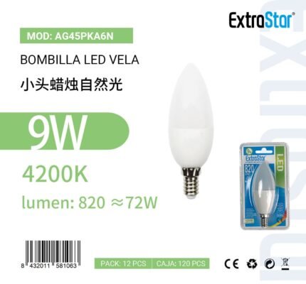 ΛΑΜΠΤΗΡΑΣ LED ΜΕ ΦΥΣΙΚΟ ΦΩΣ 9W 4200K CJ120