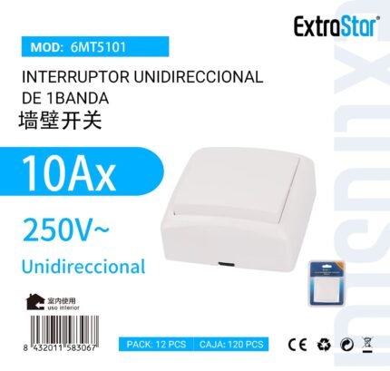 INTERRUPTOR UNIDIRECCIONAL DE 1BANDA CJ120