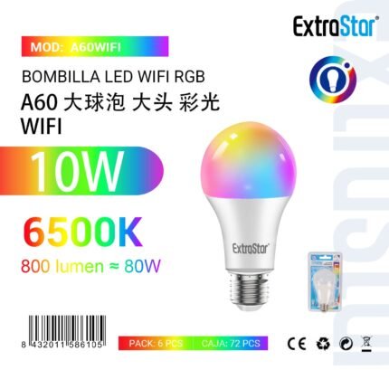 SMART ΛΑΜΠΤΗΡΑΣ LED WIFI Α60 10W 6500K CJ70