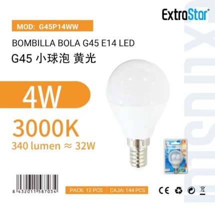 ΛΑΜΠΤΗΡΑΣ LED 4W E14 WARM LIGHT