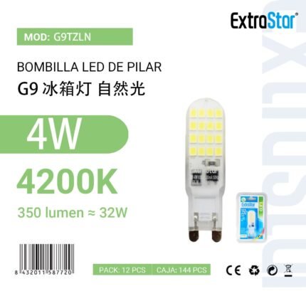 ΛΑΜΠΕΣ LED ΦΕΙΡΑ ΓΙΑ ΝΤΟΥΙ G9 4W 4200K