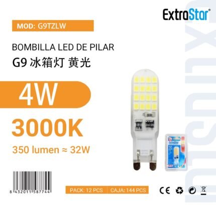ΛΑΜΠΕΣ LED ΦΕΙΡΑ ΓΙΑ ΝΤΟΥΙ G9 4W 3000K