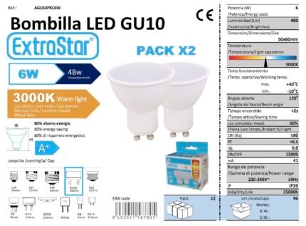 ΛΑΜΠΑ LED 6W GU10