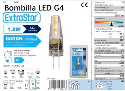 ΛΑΜΠΤΗΡΑΣ LED 14W G4 COLD LIGHT