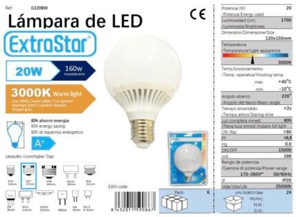 ΛΑΜΠΤΗΡΑΣ LED 20W E27 WARM LIGHT