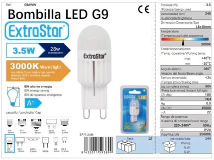 ΛΑΜΠΤΗΡΑΣΘΕΡΜΟΦΩΣ LED G9 3.5W
