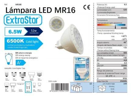 ΛΑΜΠΤΗΡΑΣ LED MR16 7X1 6500K COLD LIGHT