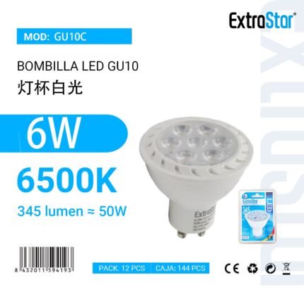 ΛΑΜΠΕΣ LED ΣΠΟΤ ΓΙΑ ΝΤΟΥΙ GU10 5.5W 6500K