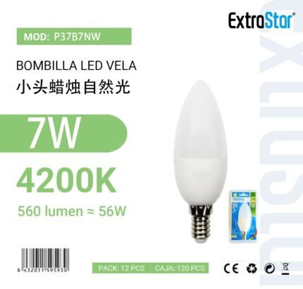 ΛΑΜΠΤΗΡΑΣ LED 7W E14 NATURAL LIGHT