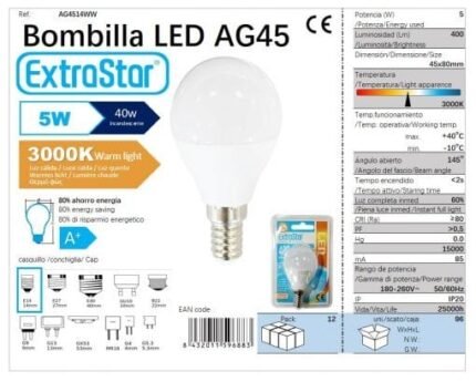 ΛΑΜΠΤΗΡΑΣ LED 5W E14 WARM LIGHT
