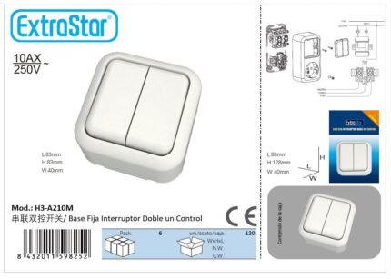 INTERRUPTOR DOBLE PARED CJ120