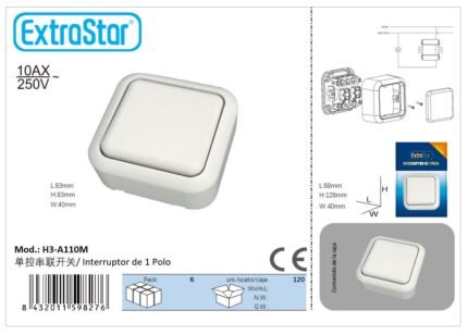 INTERRUPTOR PARED CJ120