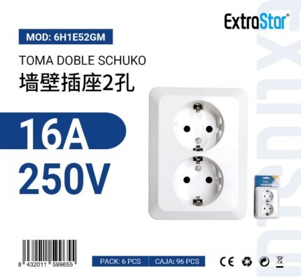 ΔΙΠΛΗ ΠΡΙΖΑ SCHUKO 16A 250V