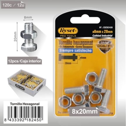 ΕΞΑΓΩΝΗ ΒΙΔΑ 8*20MM