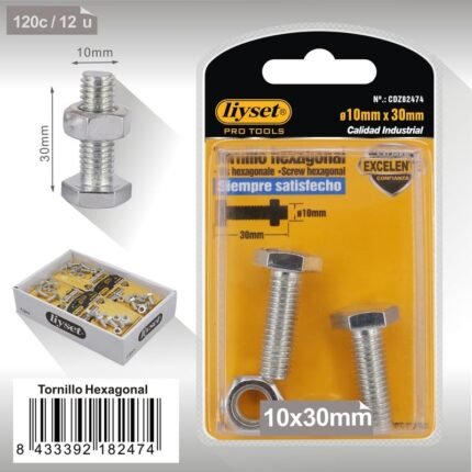 ΕΞΑΓΩΝΕΣ ΒΙΔΕΣ ΜΕ ΠΑΞΙΜΑΔΙ 10*30MM