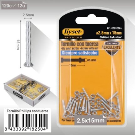 ΒΙΔΑ ΜΕ ΠΑΞΙΜΑΔΙ 2.5*15MM