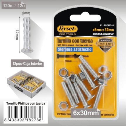 ΒΙΔΕΣ ΜΕ ΠΑΞΙΜΑΔΙ 6*30MM