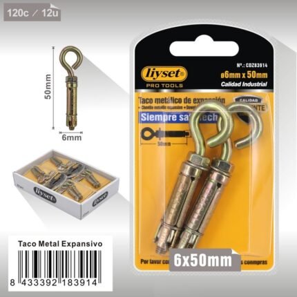 TACO METAL EXPANSIVO 6X50MM072/06-01