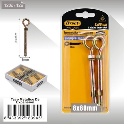TACO METAL EXPANSIVO 8X80MM025/06-02