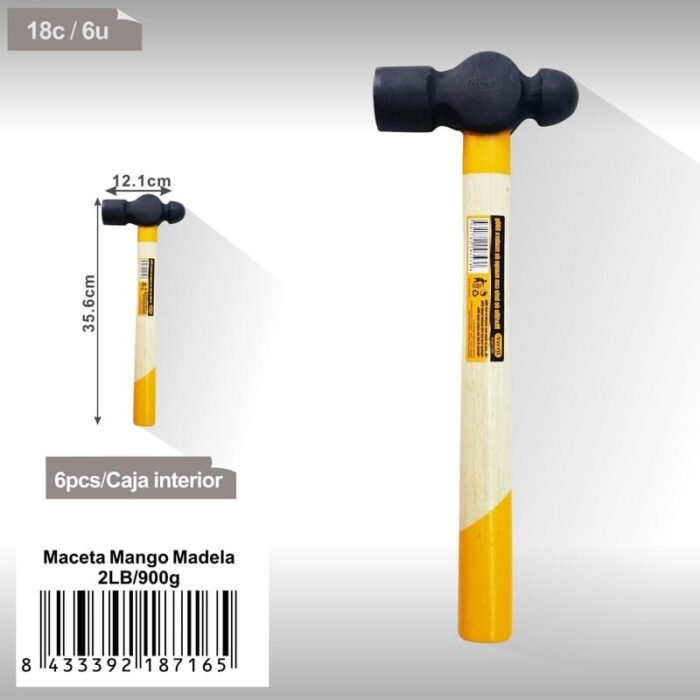 MARTILLO MANGO ANTIDESLIZANTE 2LB 900g - Image 1