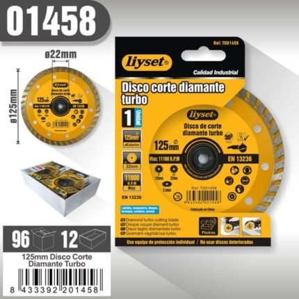 DISCO CORTE DIAMANTE TURBO 1PCS/125MM