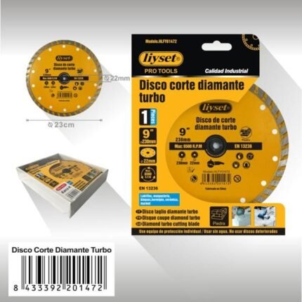 DISCO CORTE DIAMANTE TURBO 1PCS/230MM