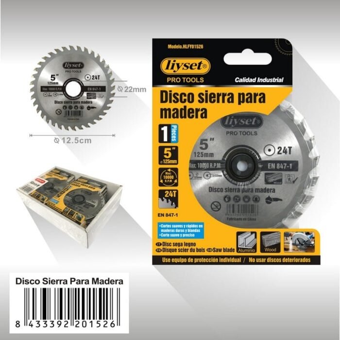 DISCO SIERRA PARA MADERA 1PCS/TCT125MM 24T - Image 1