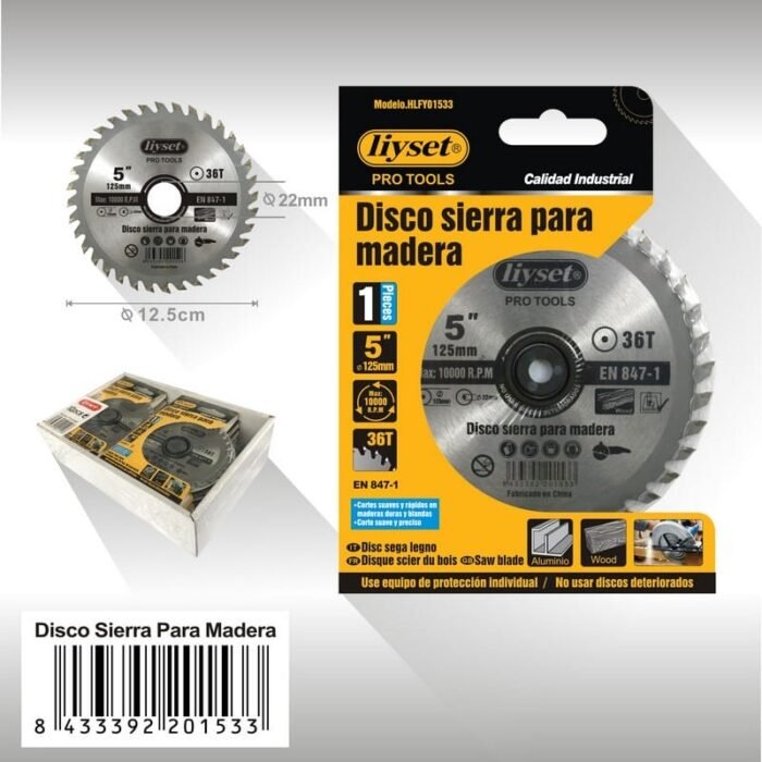 DISCO SIERRA PARA MADERA 1PCS/TCT125MM 36T - Image 1