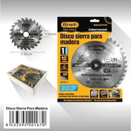 DISCO SIERRA PARA MADERA 1PCS/TCT250MM 40T