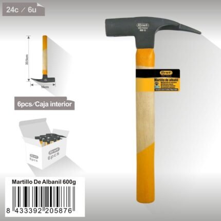 MARTILLO DE ALBANIL 600G