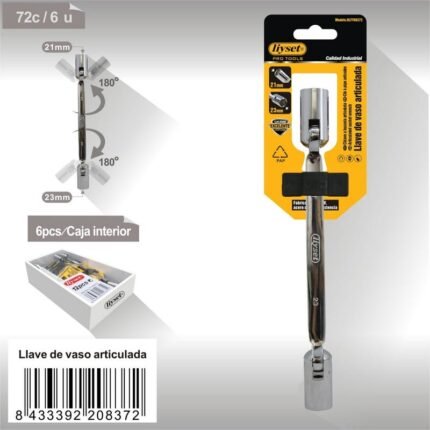 LLAVE DE VASO ARTICULADA CRV21X23MM/300MM