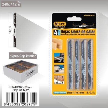 HOJA DE SIERR U144D 4PCSU100x8mm/1.2mm/6