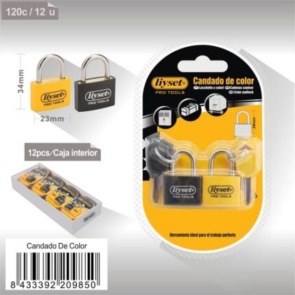 CANDADO DE COLOR 2PCS23MM