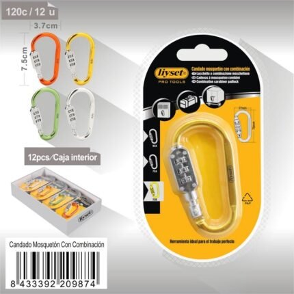 CANDADO MOSQUETON CON COMBINACION 475MM