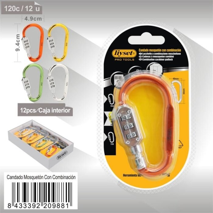 CANDADO MOSQUETON CON COMBINACION 494MM - Image 1