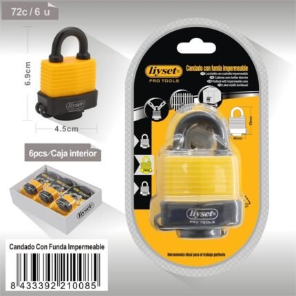 CANDADO CON FUNDA IMPERMEABLE 45MM