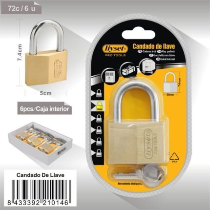 CANDADO DE LLAVE 50MM