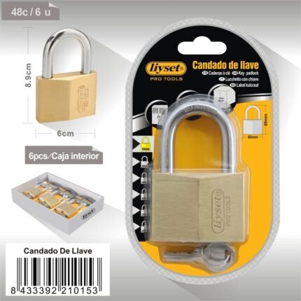 CANDADO DE LLAVE 60MM