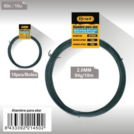 CUERDA DE ACERO FORRADO PVC 10M 2.0MM/94G10